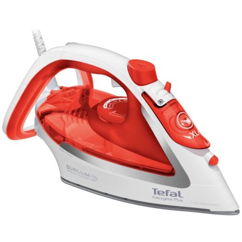 Утюг Tefal FV5720 Easygliss Plus, красный / белый утюг tefal fv5720 easygliss plus красный белый