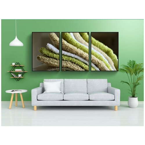 фото Набор модулных постеров для интерьера "стиральные перчатки, мочалка, терри" 60x90 см. в тубусе, без рамки lotsprints