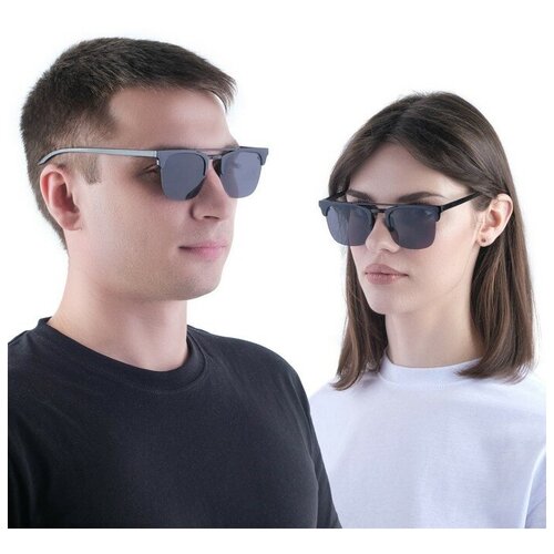 фото Очки/ солнечные очки/ солнечные очки женские/ солнечные очки мужские/ очки солнцезащитные , uv 400, 14 х 14 х 4.5 см, линза 4.5 х 5 см, черные мастер к.