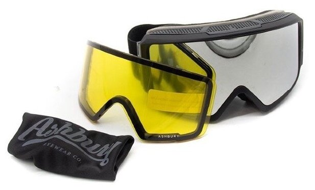 ASHBURY ARROW BLACK TRIANGLE (silver mirror lens/yellow spare)