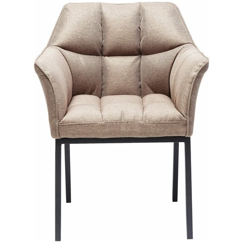 фото Kare design стул с подлокотниками think tank, коллекция "мозговой центр" 65*85*55, полиэстер, полиуретан, шпон, сталь, коричневый