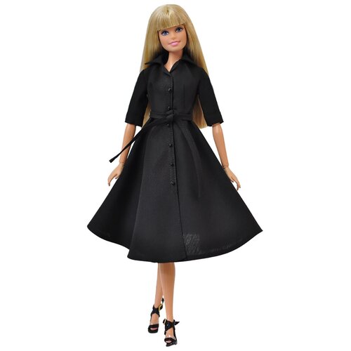 Платье-рубашка для кукол 29 см. типа барби черного цвета