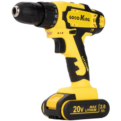 Дрель-шуруповёрт аккумуляторная GOODKING K52-200228 в кейсе 20В 25 Нм 2 акб 15 Ач литиевая электродрель шурик для дома для дачи 407100₽