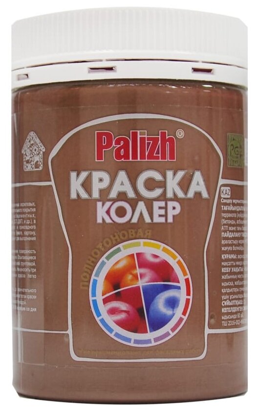 Колеровочная краска Palizh акриловая яркие/пастельные тона, 132 горький шоколад, 0.32 кг - фотография № 1