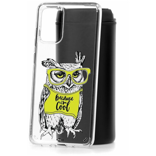 фото Чехол на samsung galaxy s20 plus kruche print сова в очках кruче