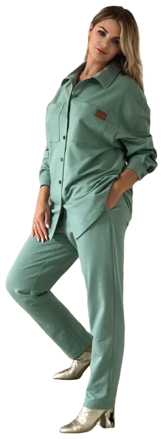 Костюм Волга Фэшн, джемпер и брюки, повседневный стиль, свободный силуэт, пояс на резинке, размер 46
