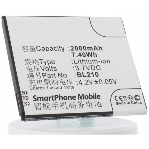 Аккумулятор iBatt iB-B1-M742 2000mAh для Lenovo BL210 аккумулятор ibatt ib b1 m1323 1150mah для asus c11p1404
