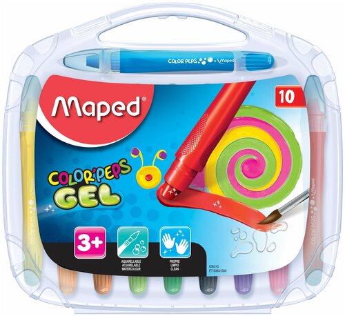 Мелки цветные гелевые Maped ColorPeps Gel 10 цветов