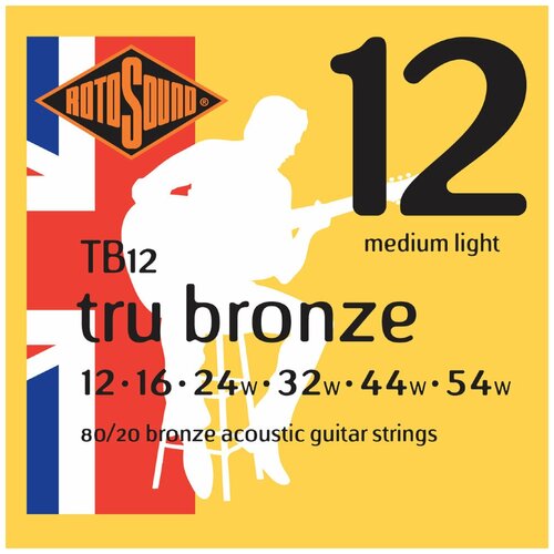 Струны для акустической гитары ROTOSOUND TB12 (12-54) BRONZE