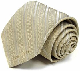 Полосатый галстук в песочных тонах Calvin Klein SAAAA8