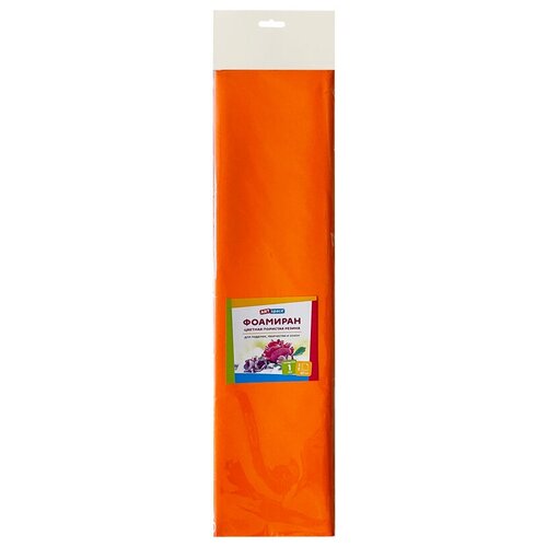 ArtSpace Цветная пористая резина (фоамиран) для декорирования 1 мм, оранжевый