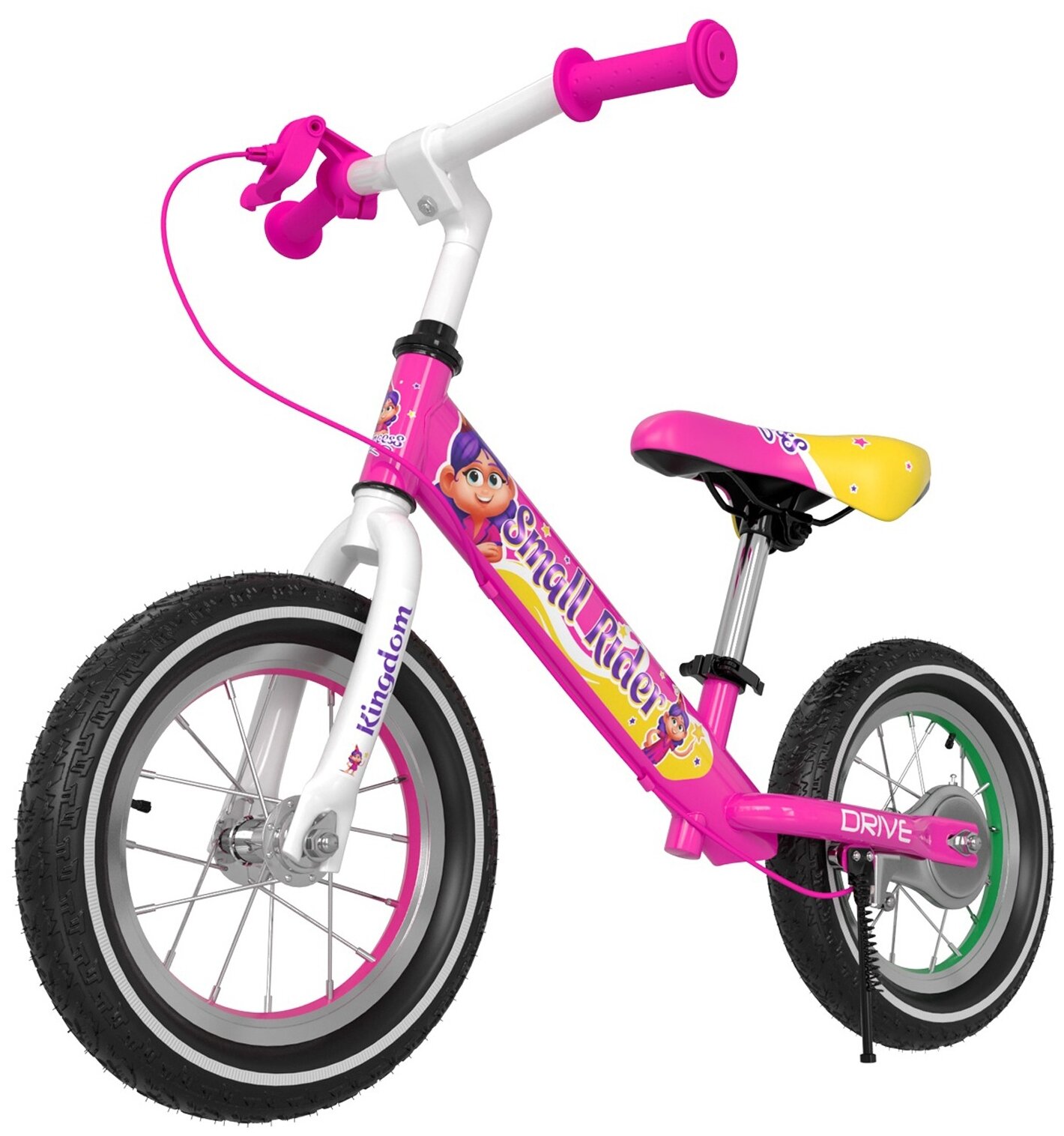 Беговел Small Rider Drive 3 AIR кол:12" розовый 3.5кг (MEGA0014)