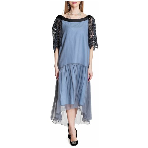 фото Платье iya yots, размер 50-52, серо-голубой