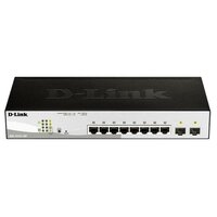 Коммутатор D-Link DGS-1210-10P/FL1A 8G 2SFP 8PoE+ 65W настраиваемый