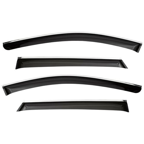 Дефлекторы окон CHROMEX с хром. молдингом HYUNDAI Tucson IV, 2020-, 4шт, накладной