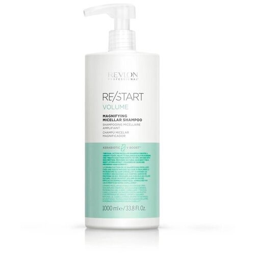 Revlon Professional Magnifying Shampoo Мицеллярный шампунь для тонких волос, 1000 мл. revlon restart color protective micellar shampoo шампунь мицеллярный для окрашенных волос 1000 мл