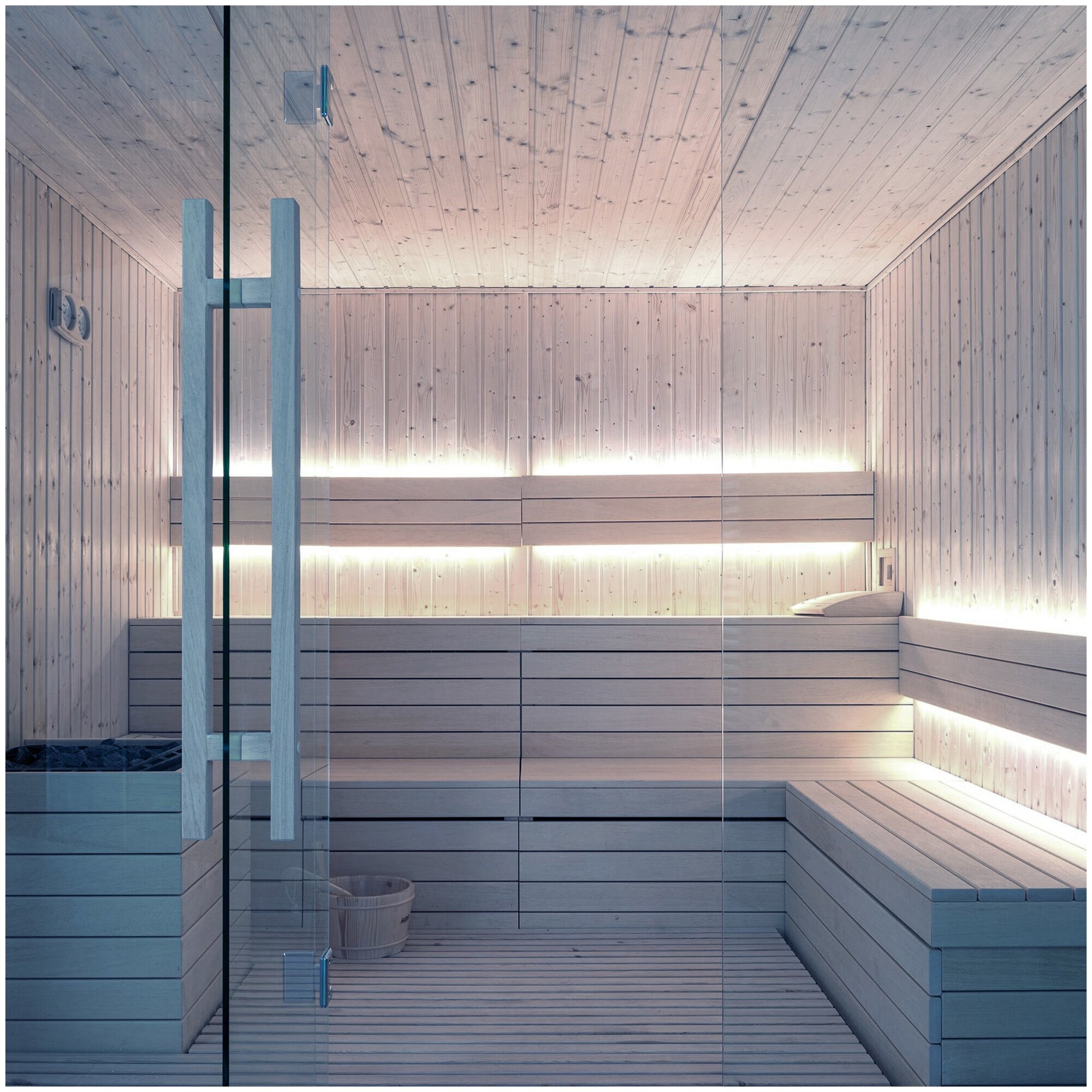 Термолента светодиодная SMD 2835 180 диод/14.4 Вт/м 24 В 13 мм IP68 5 м холодный белый свет