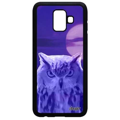 фото Защитный чехол для телефона // galaxy a6 2018 // "сова" птица животные, utaupia, серый