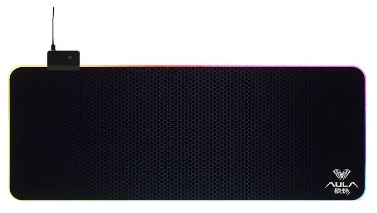 AULA / Коврик для мыши RGB 800x300mm с подсветкой Black+Glowing F-X5