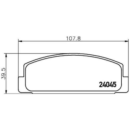 BEHR-HELLA 8DB355028201 Тормозные колодки NAO, задняя ось