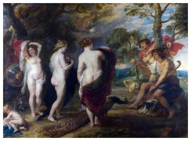 Постер на холсте Суд Париса (The Judgement of Paris) №3 41см. x 30см.