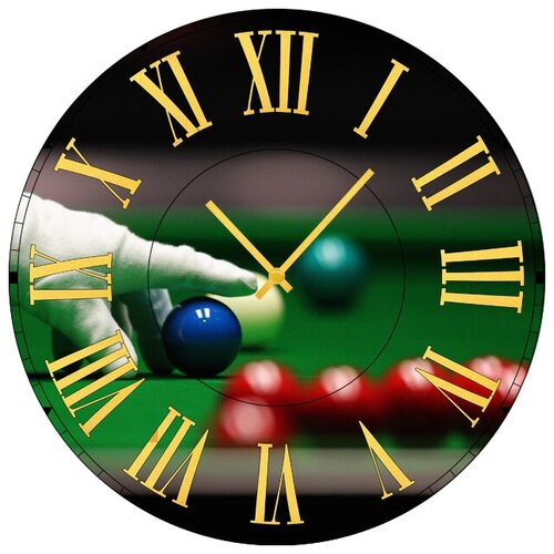 фото Svs настенные часы svs 4001623 игра в бильярд