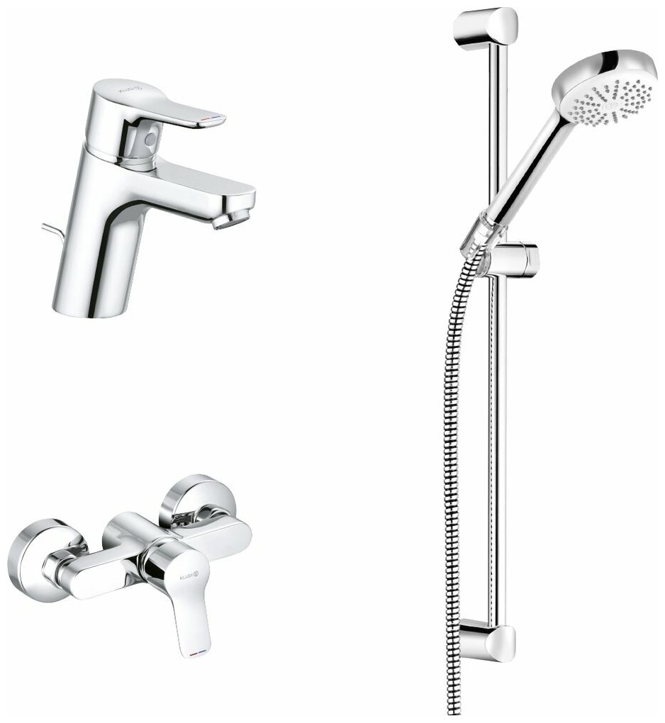 Комплект для душа KLUDI PURE EASY 3in1, хром (378450565)