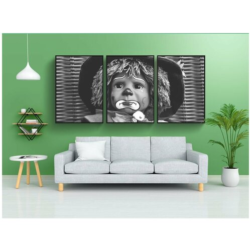 фото Набор модулных постеров для интерьера "марионетка, клоун, печальный" 60x90 см. в тубусе, без рамки lotsprints