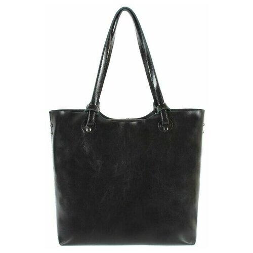 фото Сумка/сумка женская/натуральная кожа/meyninger/кс-8275-1/черный/модель шоппер/с плечевым ремешком