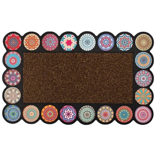 фото Придверный коврик attribute mosaic rondo, размер: 0.76х0.45 м, brown