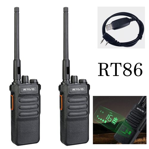 Комплект раций Retevis RT86 2шт c кабелем программирования 735000₽
