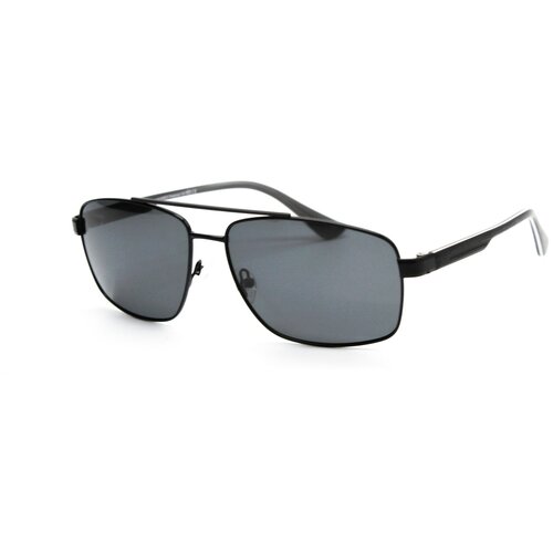 Солнцезащитные очки FLAMINGO, прямоугольные, оправа: металл, для мужчин, черный
