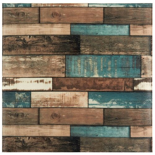 Самоклеящаяся 3D панель для стен и потолка DecoSelf, WG-MS4 Деревянная мозаика, 70*70см., упаковка из 10штук = 4,9м2