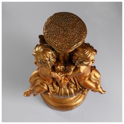 фото Фигура - подставка "три ангела на шаре" бронза, 30х30х44см хорошие сувениры