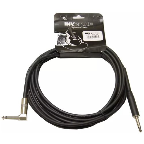 Invotone ACI1206BK Инструментальный кабель 6,3 джек моно <-> 6,3 джек моно угловой, 6 м