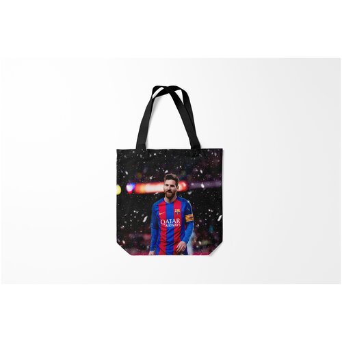 фото Сумка-шоппер / 40х40 см / футбол / barcelona leo messi burnettie