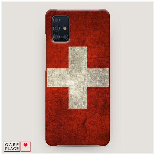 фото Чехол пластиковый samsung galaxy a51 флаг швейцарии case place