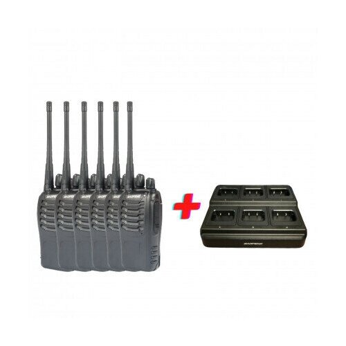 Комплект Радиостанций Baofeng BF-888S 6 шт зарядная станция на 6 устройств 1099000₽