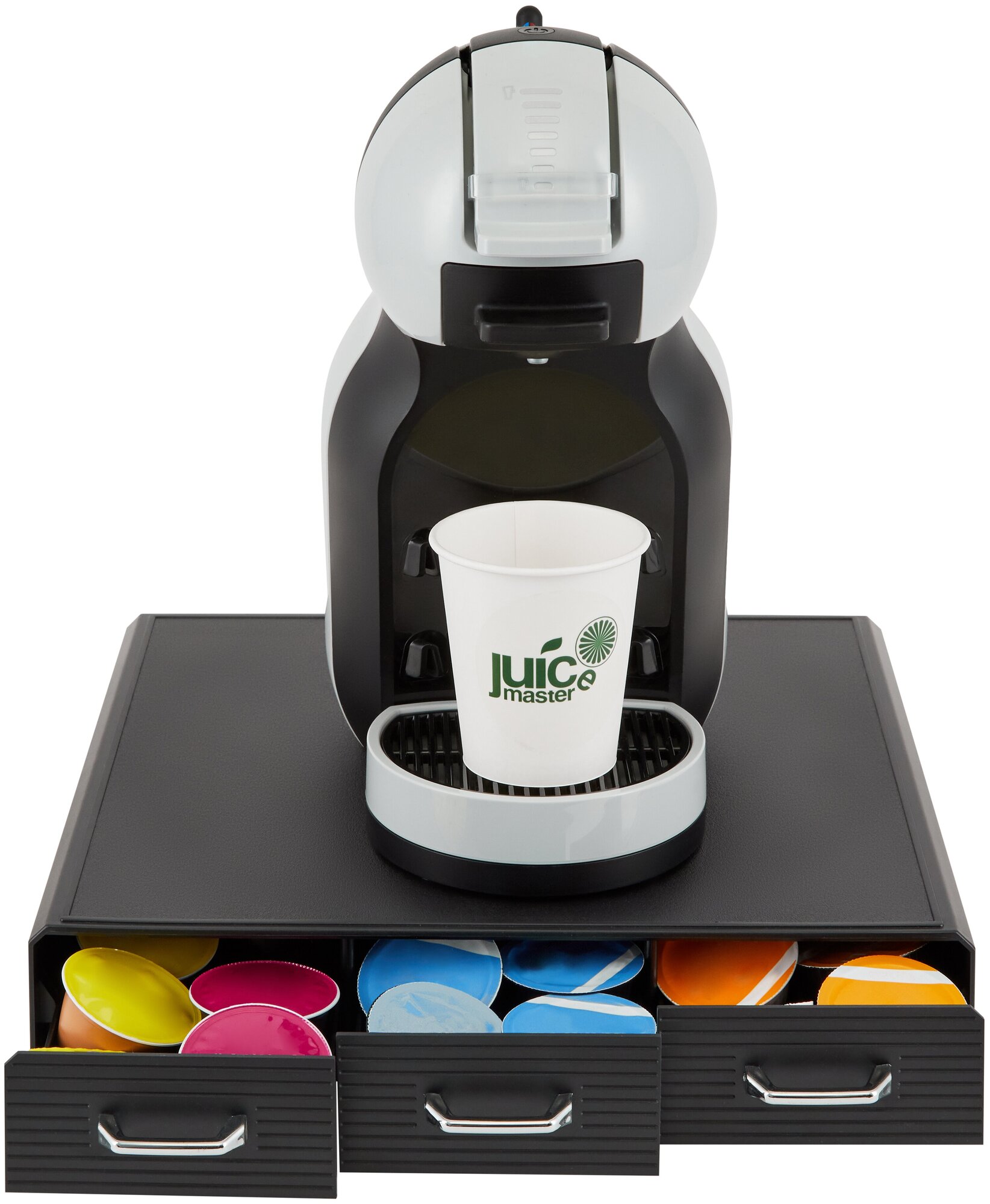 Подставка под кофемашину органайзер держатель для 48 Nespresso или 36 кофейных капсул Dolce Gusto-HOGA CADP348BK