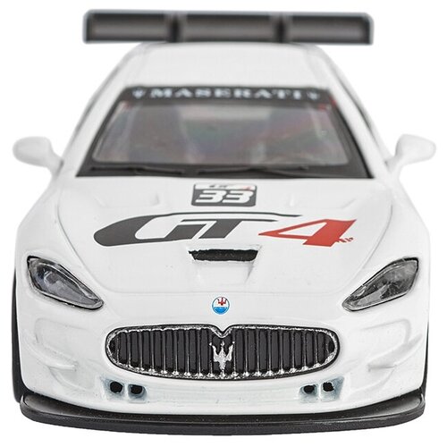 Машина металлическая MASERATI GRAN TURISMO MC GT4, 1:43, инерция, цвет белый