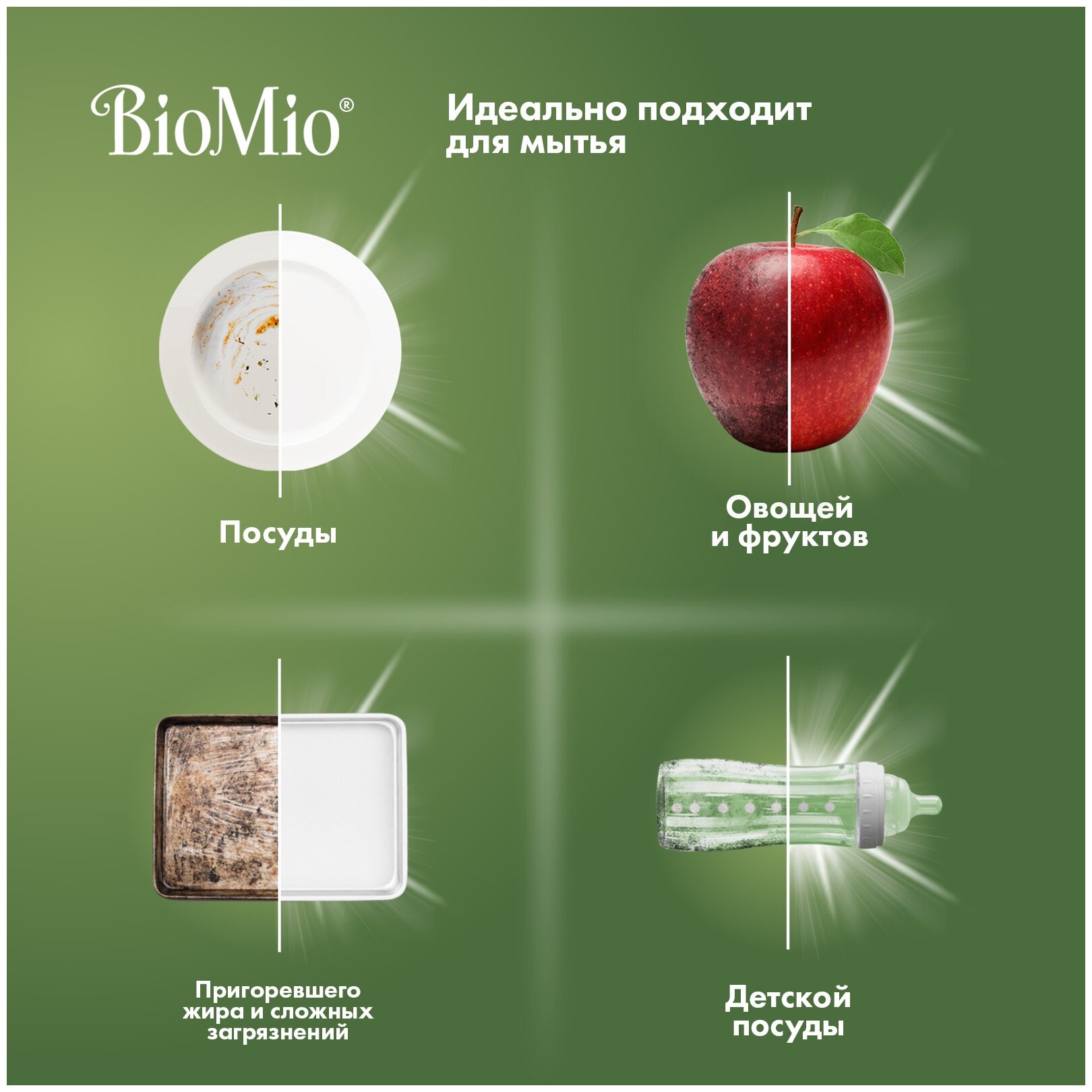 BioMio. BIO-FOAM Экологичная пена для мытья посуды, без запаха 350ml - фотография № 7