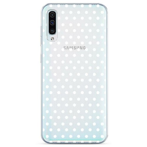 фото Силиконовый чехол "сетка в горох белая" на samsung galaxy a50 / самсунг галакси а50 case place