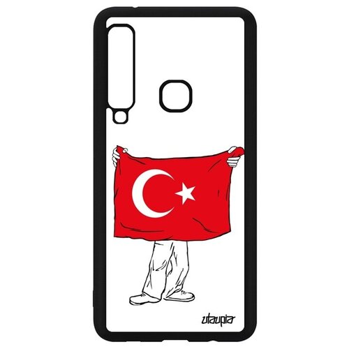 фото Необычный чехол для смартфона // galaxy a9 2018 // "флаг турции с руками" дизайн туризм, utaupia, белый