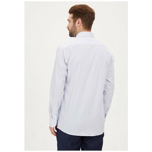 фото Рубашка мужская длинный рукав greg 121/191/8843/1p_gb, прямой силуэт / сlassic fit, цвет белый, рост 174-184, размер ворота 41