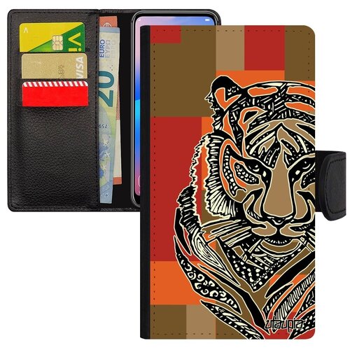 фото Яркий чехол-книжка для мобильного // iphone 7 plus // "тигр" хищник африка, utaupia, цветной