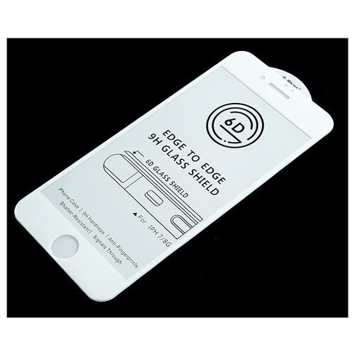 Защитное стекло 9H Black для iPhone 7/8 белое т/у