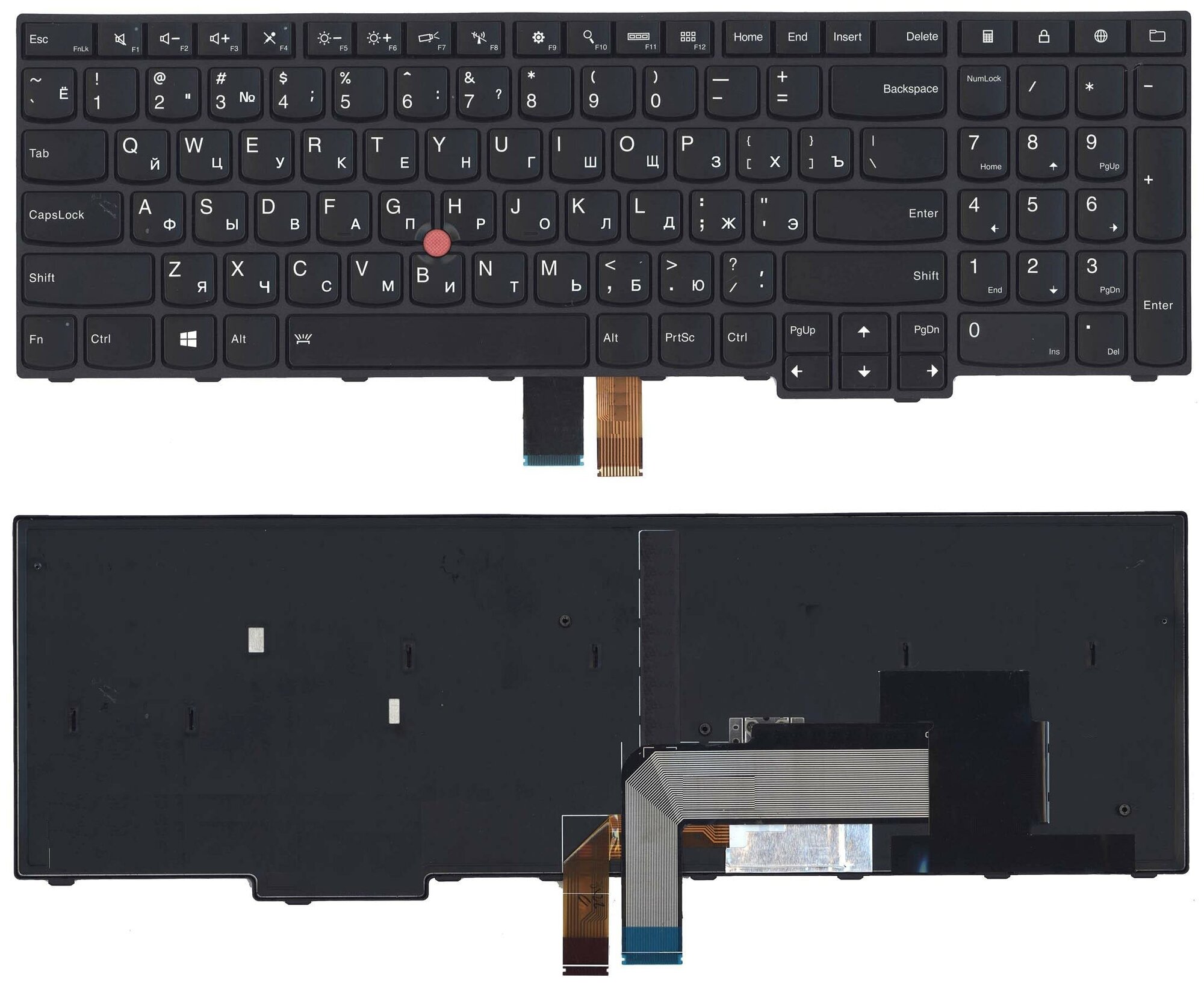 Клавиатура для ноутбука Lenovo Thinkpad Edge E550 E550C E555 E560 E565 черная с подсветкой