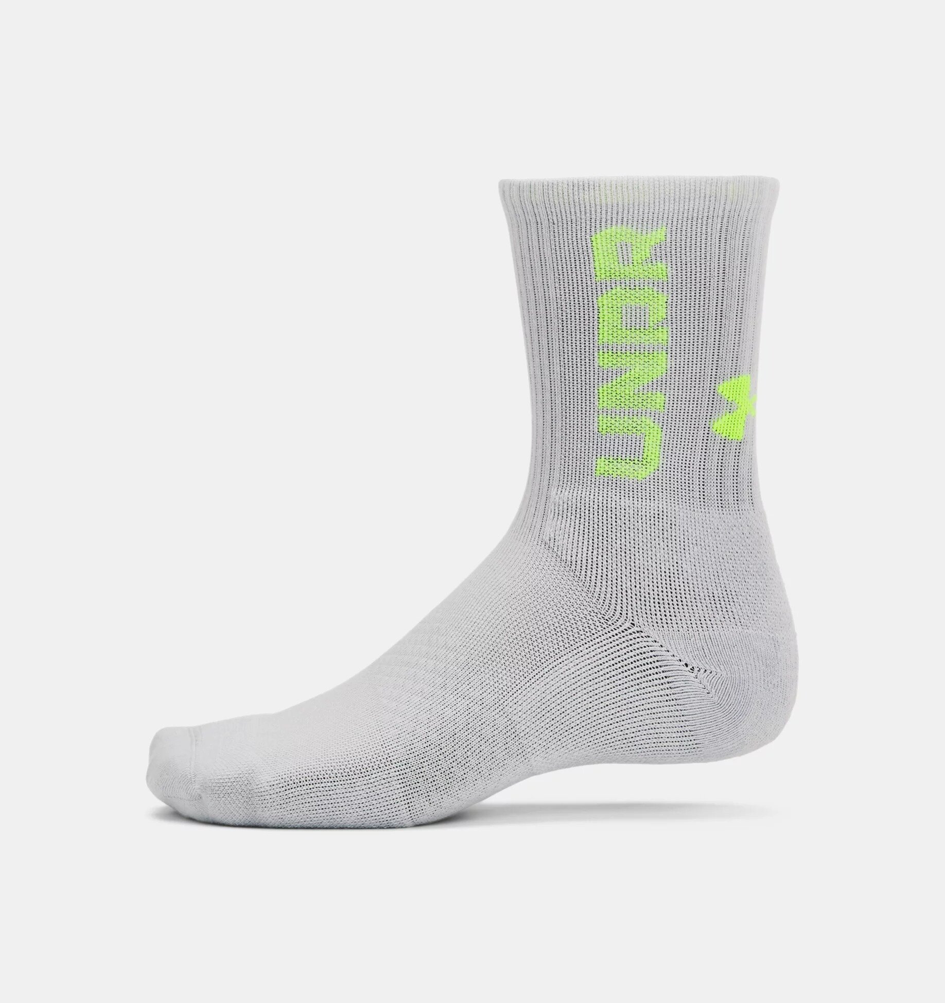 Носки Under Armour 3-Maker 3pk Mid-Crew, комплект, 3 пары, размер XL, halo gray/mod gray — фото 1