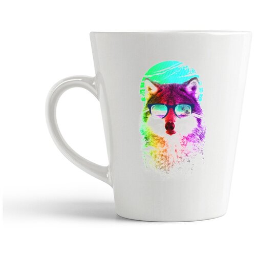 фото Кружка-латте coolpodarok животные цветной волк