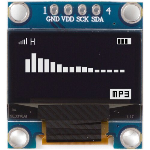 Дисплей GSMIN OLED 0.96 128x64, I2C (Белый)